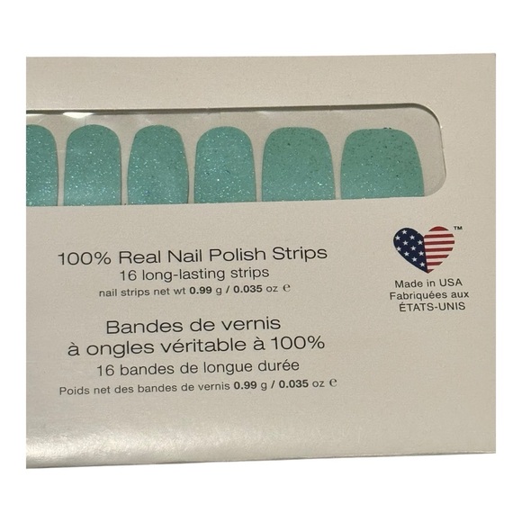 Color Street TRANQUIL WATERS Prism FX Turquoise Nail Polish Strips Set - Picture 3 of 9